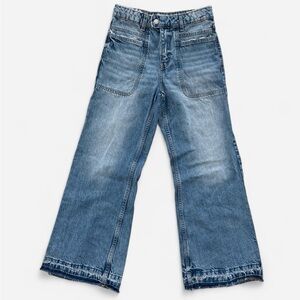 Zara Blue Wide Leg Jeans